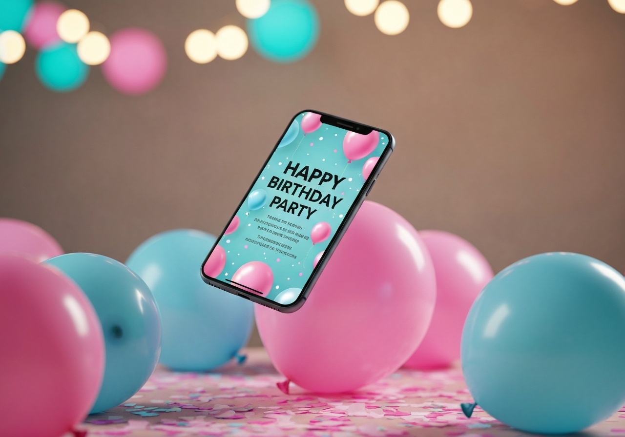 AI birthday invitation video maker example