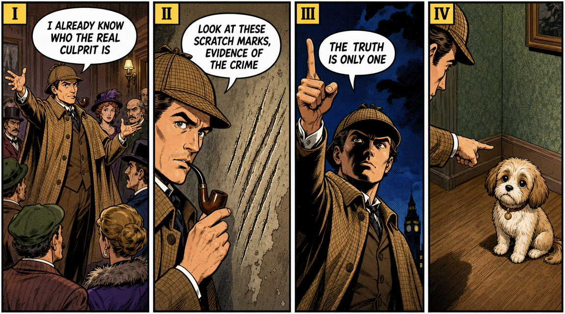 AI comic book maker noir detective example with shadowy streets and dramatic lighting