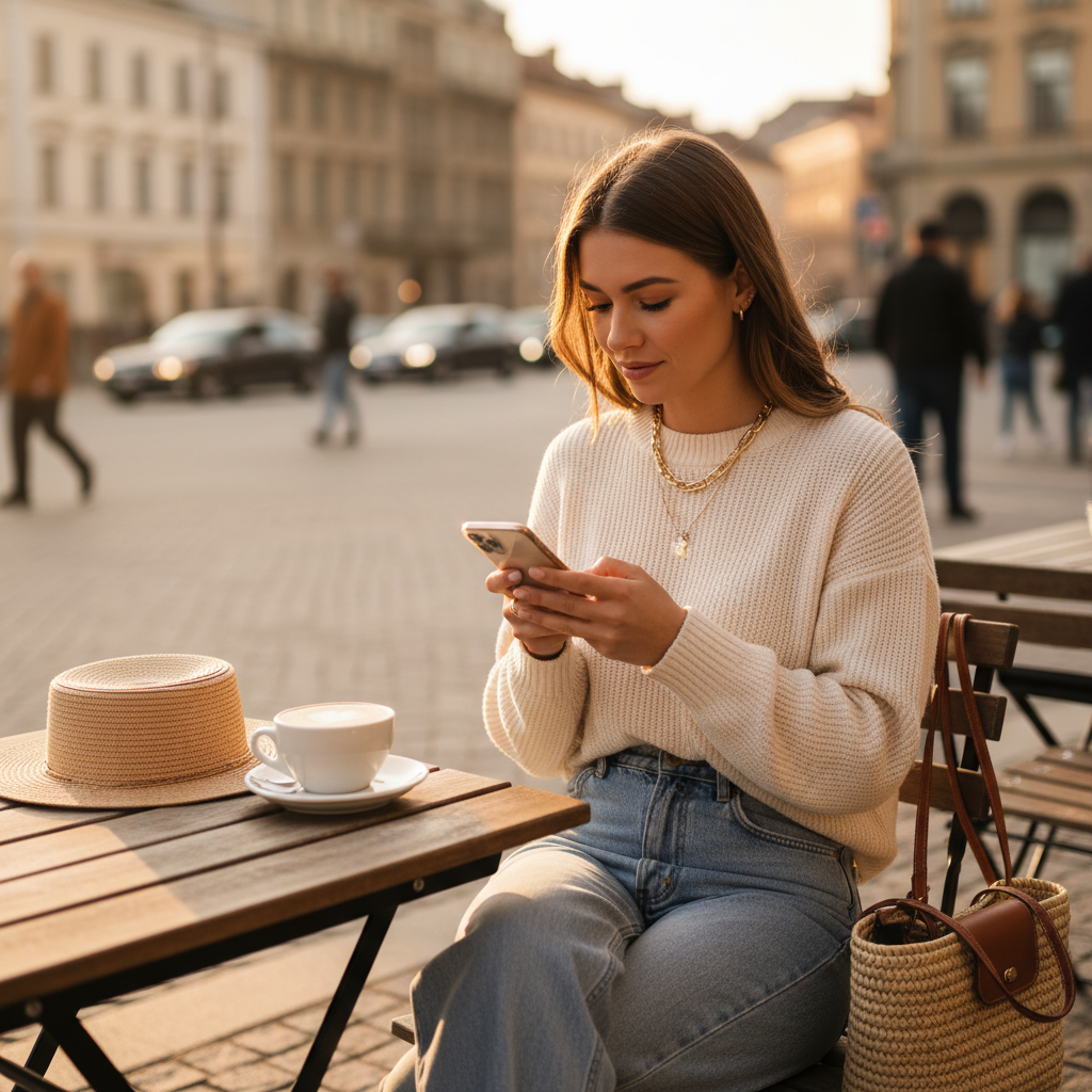 AI influencer lifestyle scene example