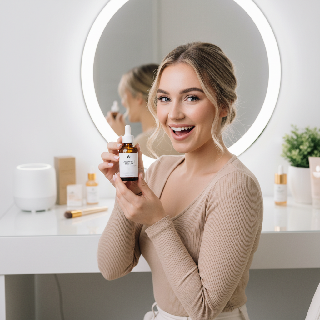 AI influencer product showcase example