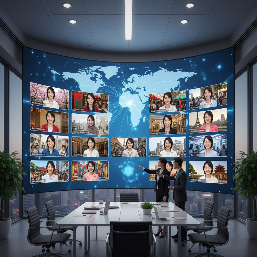 Multi-language AI influencer campaign