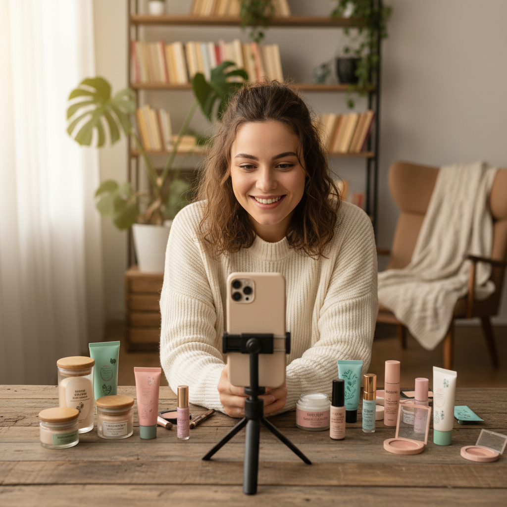 UGC video ad created with AI influencer
