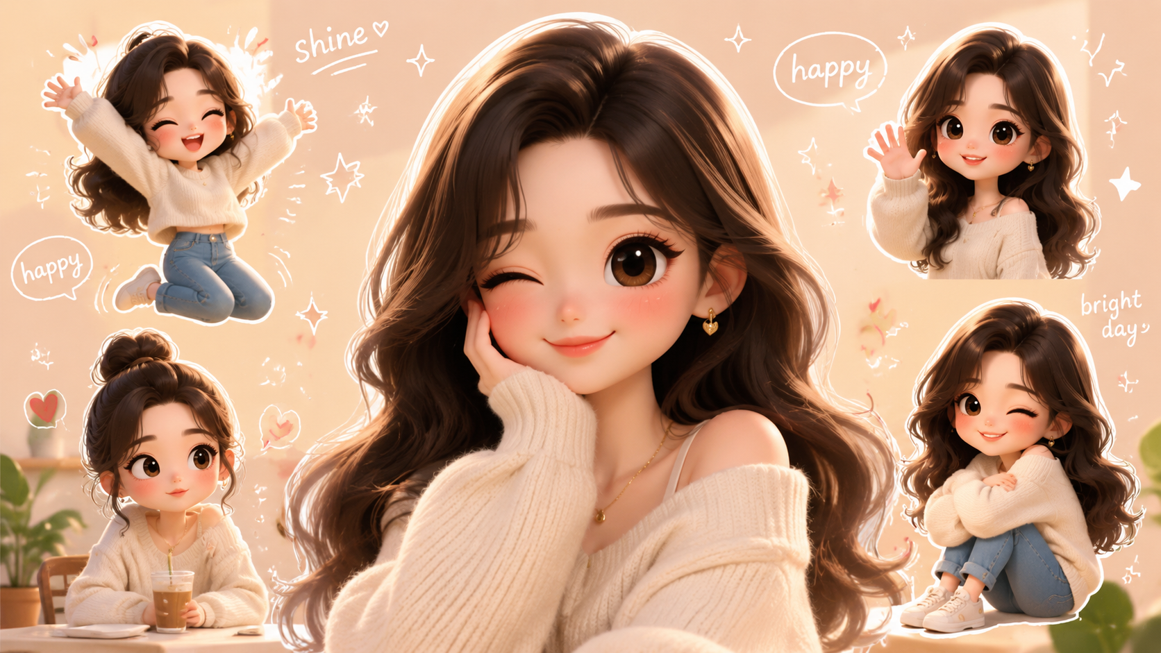 Mini chibi pose prompt examples