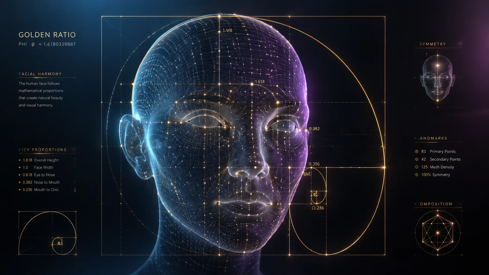 nana img face symmetry test showing the science of bilateral symmetry with anatomical reference