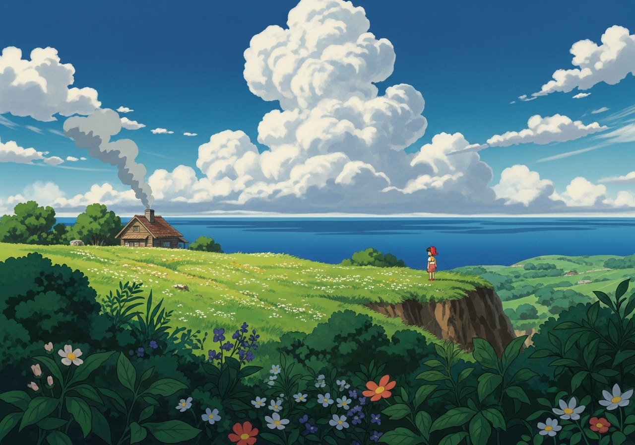 Ghibli style AI generation example