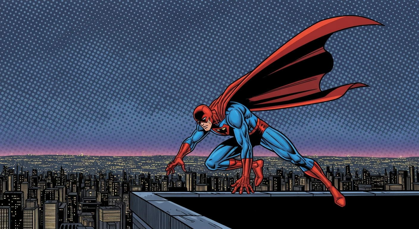 American comic book style AI example