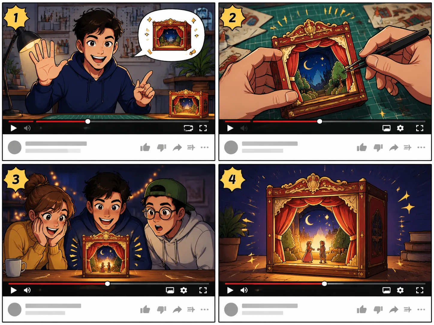 YouTube to comic storyboard example