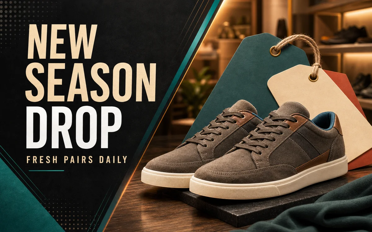 New season shoe poster design for a retail campaign